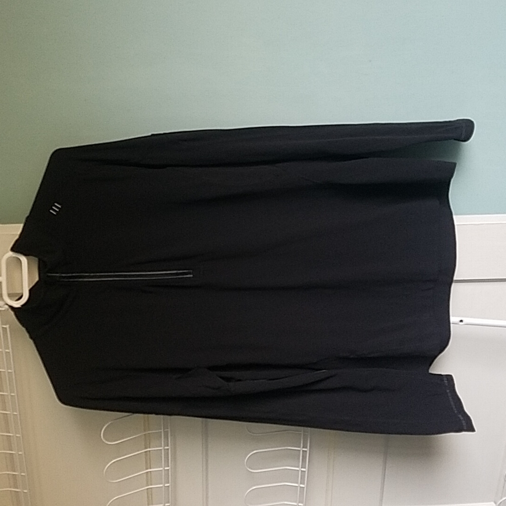 Lululemon Athletica Black Half Zip Long Sleeve Technical Pullover Shirt Active